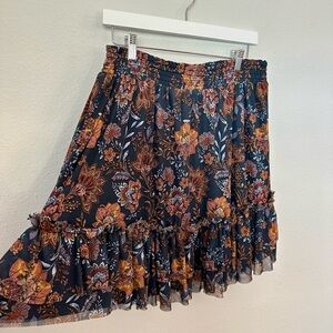 ☀️ EVEREVE Tinslee Floral Mesh Mini Skirt